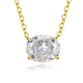 3CT Oval Cut Moissanite Pendant Necklace for Women  Certified 8*10mm Lab Diamond Neck Chain 925 Sterling Silver Fine Jewelry