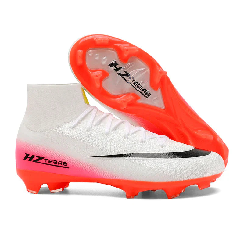 New Men Soccer Shoes Boys Cleats Adult Outdoor Breathable Football Boots Training Sport Long Spikes Non Slip Match Comfortable