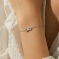 D Color Moissanite Lab Created Diamond Bracelet 925 Sterling Silver Romantic Exquisite Infinity Love For Women Jewelry