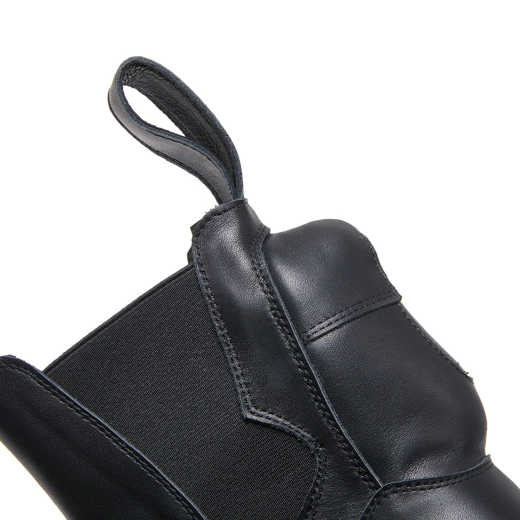Dark punk thick soled high rise Chelsea boots