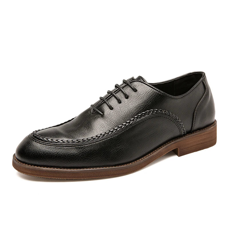 Spring Autumn New Men's Genuine Leather Casual Shoes Outdoor Work Shoes Office Dress Shoes Men's Wedding Shoes Free Delivery