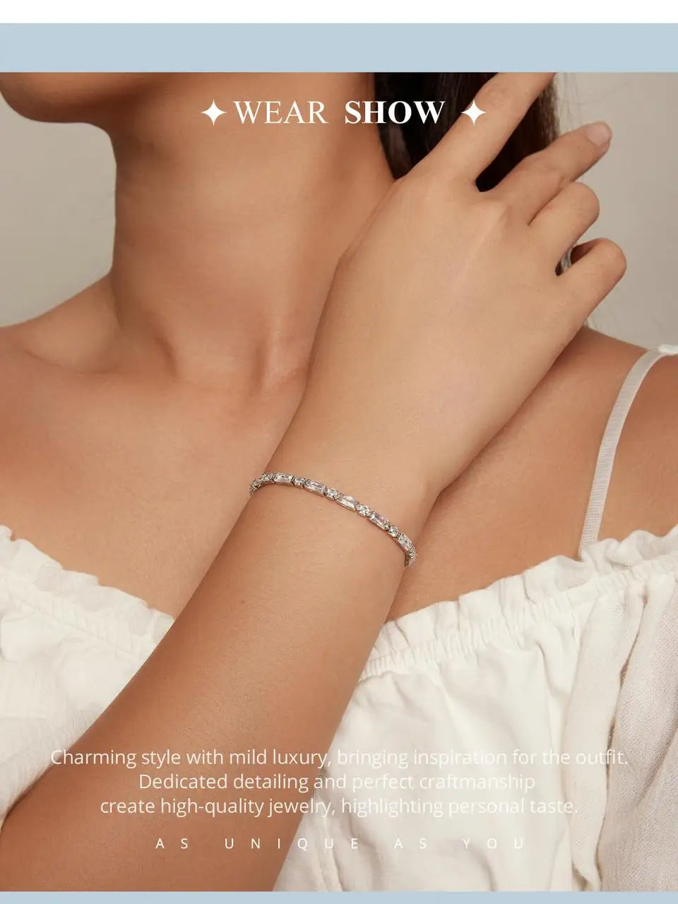 Luxury Square Zircon Adjustable Bracelet Sparkling Zirconia Chain Link for Men Women Birthday Gift Crystal Fine Jewelry
