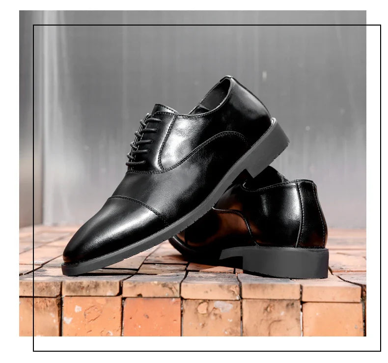 High Quality Men Genuine Leather Shoes Luxury Designer Oxford ShoesMale Business Office Brogue Dress Shoes for Men Wedding Shoe