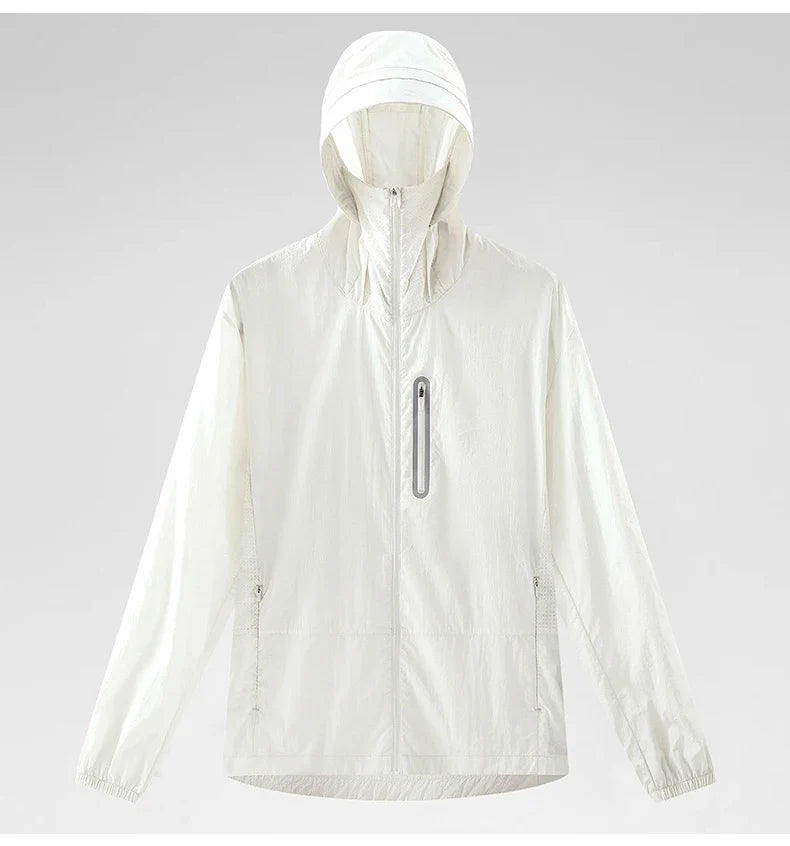 Unisex Waterproof Sun Protective Jacket UPF 50+ UV Blocking Quick-Dry Breathable Windbreaker for Hiking Camping Climbing