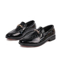 Boys Leather Shoes Black Classic Children Formal Shoes Point Toes Soft Bottom 2026 Spring Autumn Kids Flat Shoes British Style