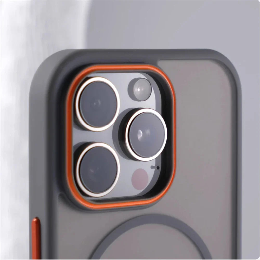 Luxury Matte Translucent Magnetic Case For iPhone 17 16 Pro Max 15 14 Plus 13 12 For Magsafe Wireless Charging Shockproof Cover