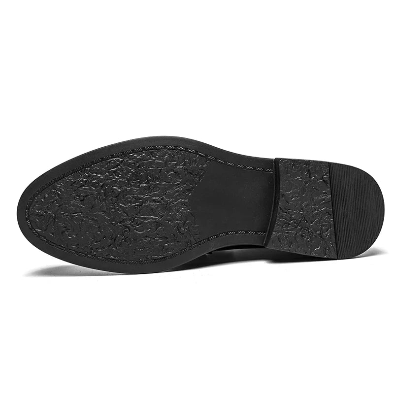Premium Silver Business Shoes Men's Oxford Shoes Leather Brand Loafers Slip on High Quality Wedding Loafers Soft Sole Dress Shoe