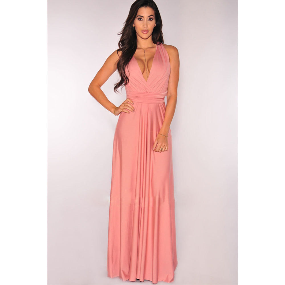 Sexy Women Multiway Wrap Convertible Boho Maxi Club Red Bandage Long Dress Party Bridesmaid Infinity Robe Longue Femme