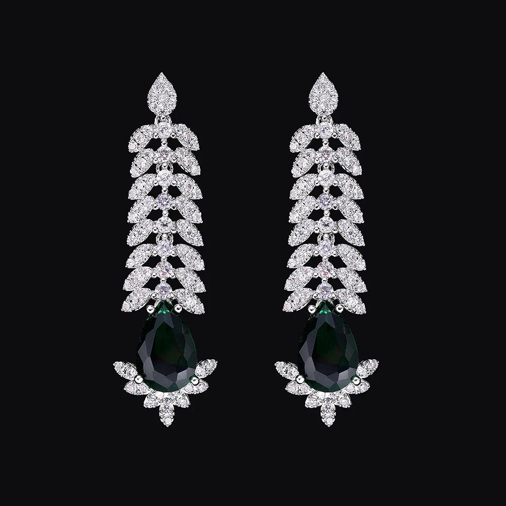 2024 New 4-piece Bridal Cubic Zirconia Full Set Women's Party Jewelry Set, Deluxe Dubai Nigeria Crystal Wedding Jewelry Set