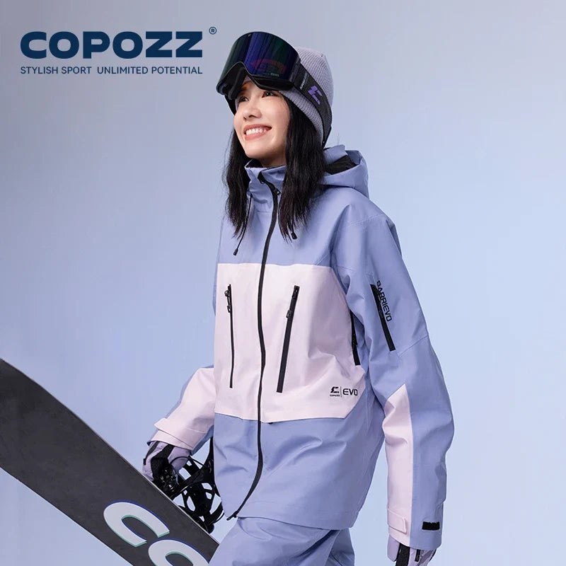 Ski Jacket Women Man Hooded Ski Wear Windproof Winter Overalls Hoodie Waterproof Outdoor Sports Clothing Snowboard