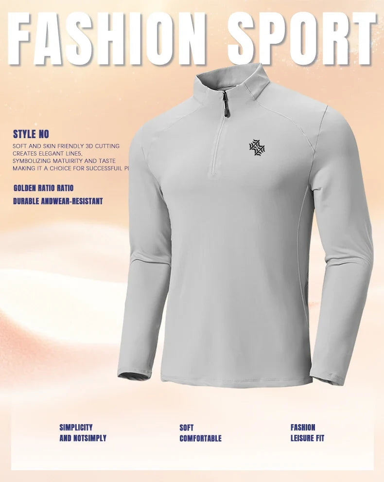 SBWL Men's High Quality Cycling Hiking Outdoor Sports Long Sleeve T-Shirt Leisure Speed Dry Running Fitness Sports Clothing Tops