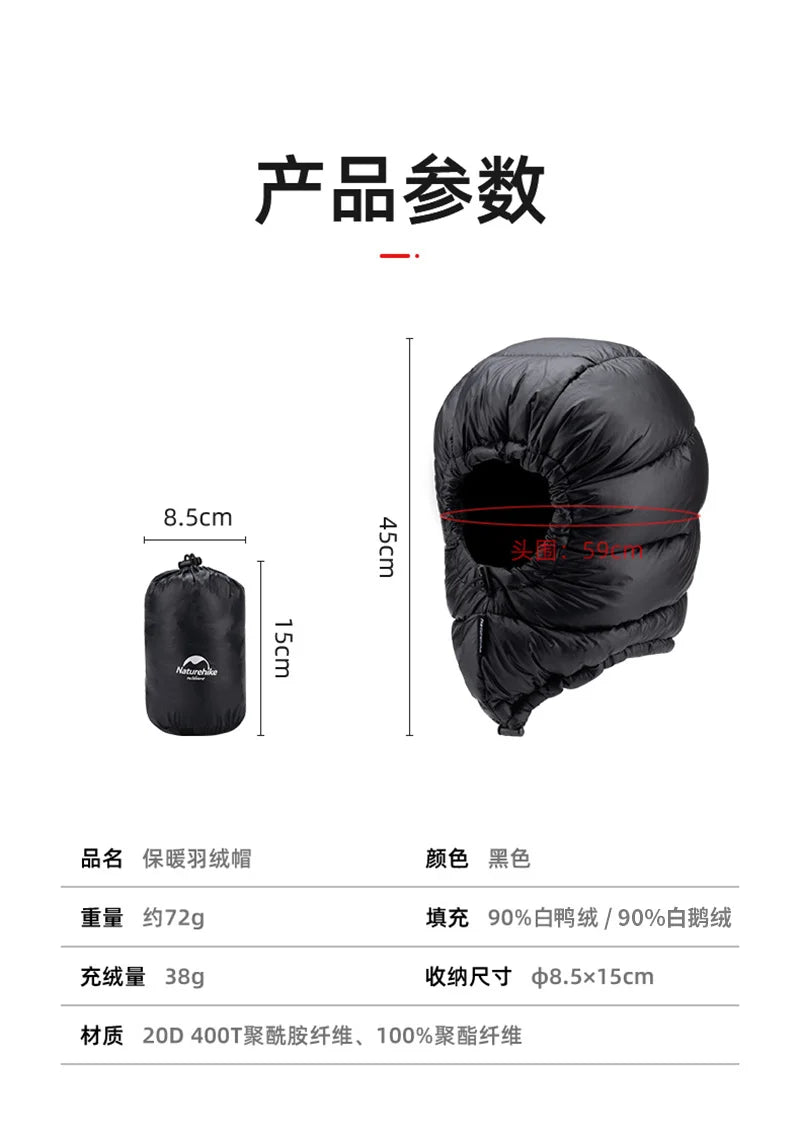 Ultralight Portable Winter Waterproof Warm Three Piece Down Hat Gloves Shoe Covers Hiking Camping Clothing Equipment