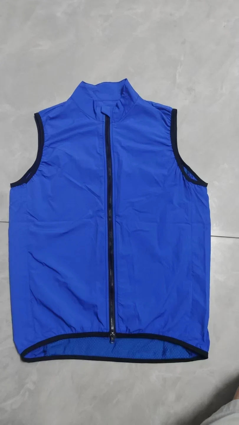 New Men's Cycling Vest Windproof Waterproof Cycling Coat Sleeveless Bicycle Bike Vest Cycling Clothing Ultra-light and