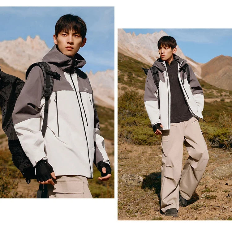Down Jacket Men Three-in-One 2026 Winter New Colorblocked Stand-Up Collar Protective Outerwear