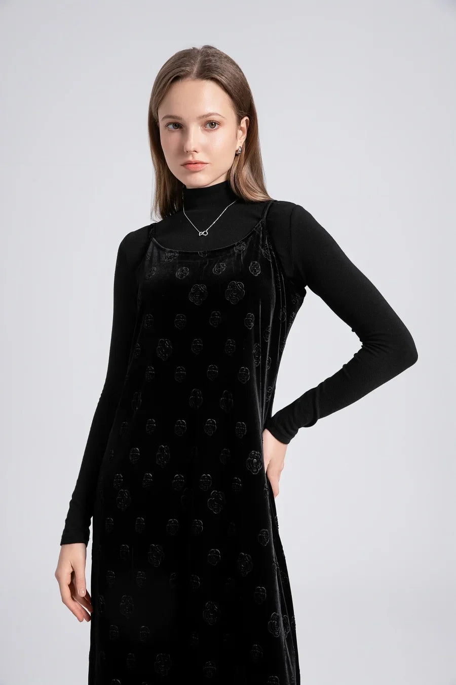 2024 Fall- winter velvet woman clothes adjustable strap dress + basic tops + cardigan + sleeveless dress (ship out in 1 day)