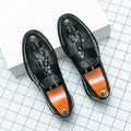 Men's Shoes Leather Men Fashion Spring Tassel Loafers Hot Sale Handmade Business Shoes Luxury Brand Lace-Up Men's Groom Footwear