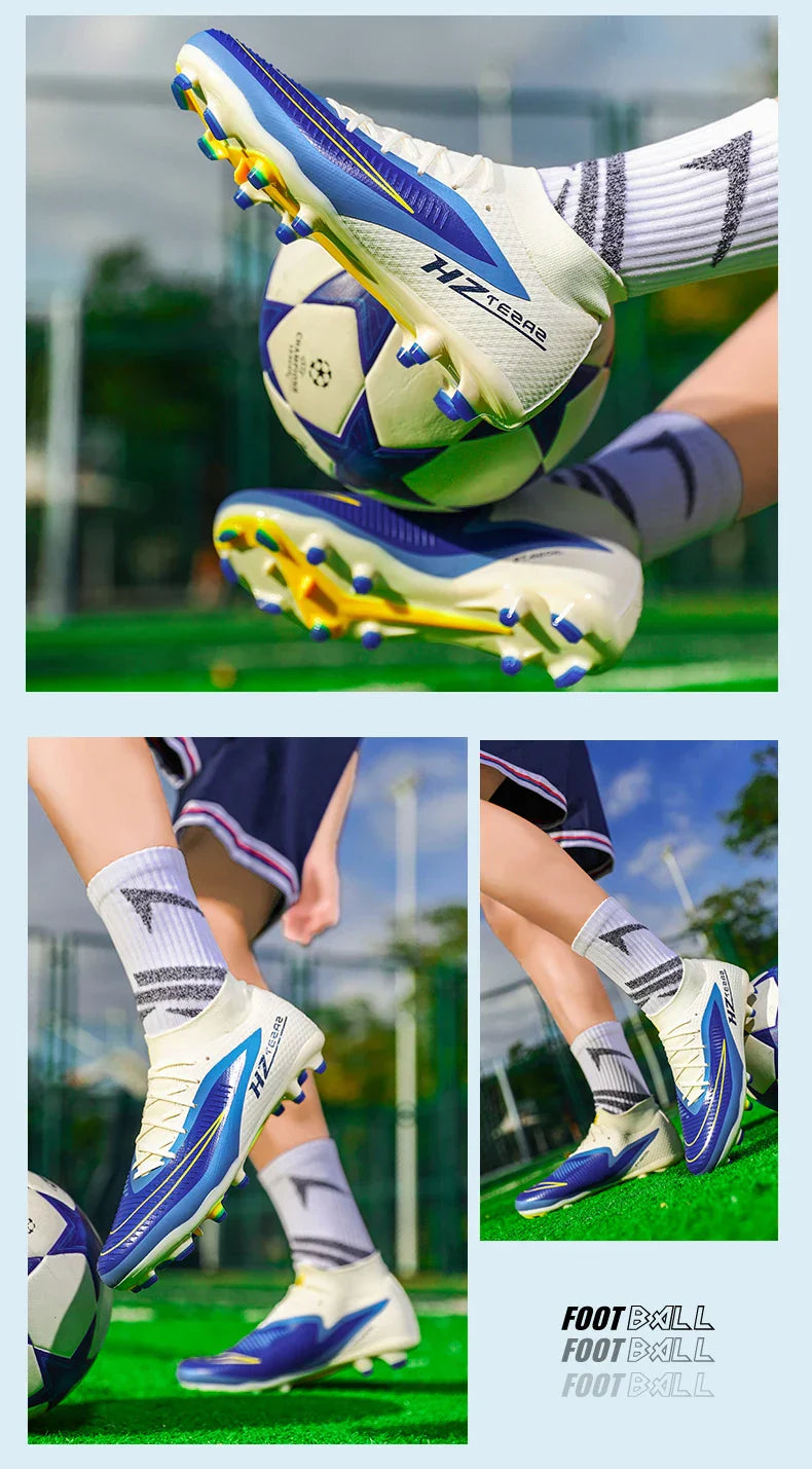 New Men Football Boots Training Breathable Cleats Adult Outdoor Non Slip Match Long Spikes Soccer Shoes Sport Boys Comfortable