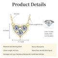 Certified 0.3CT Round Moissanite Necklace 925 Sterling Silver Heart Shape Pendant Necklace for Valentine's Day Jewelry