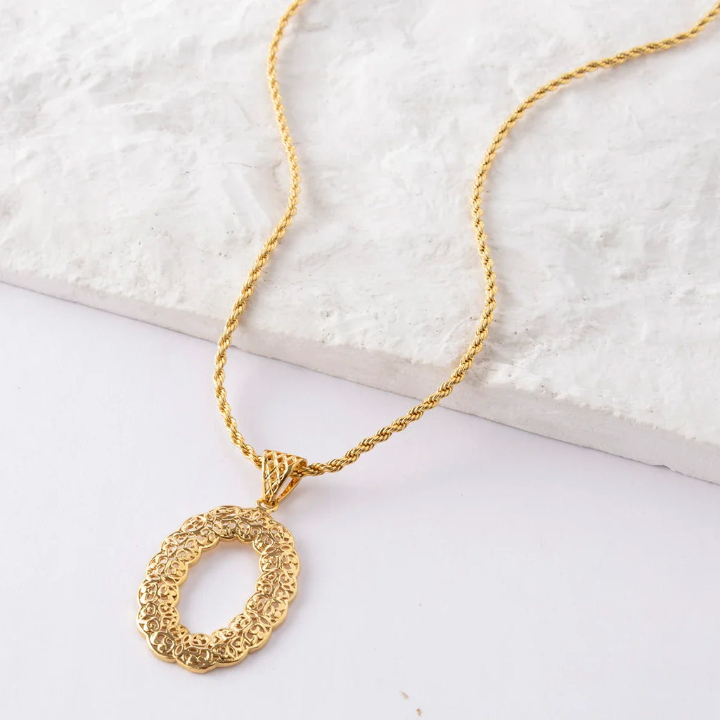 Morocco Trend 18k Gold Color Jewelry Set for Party Design Earrings and Pendant Necklace Bracelet Ring Set for Engagement