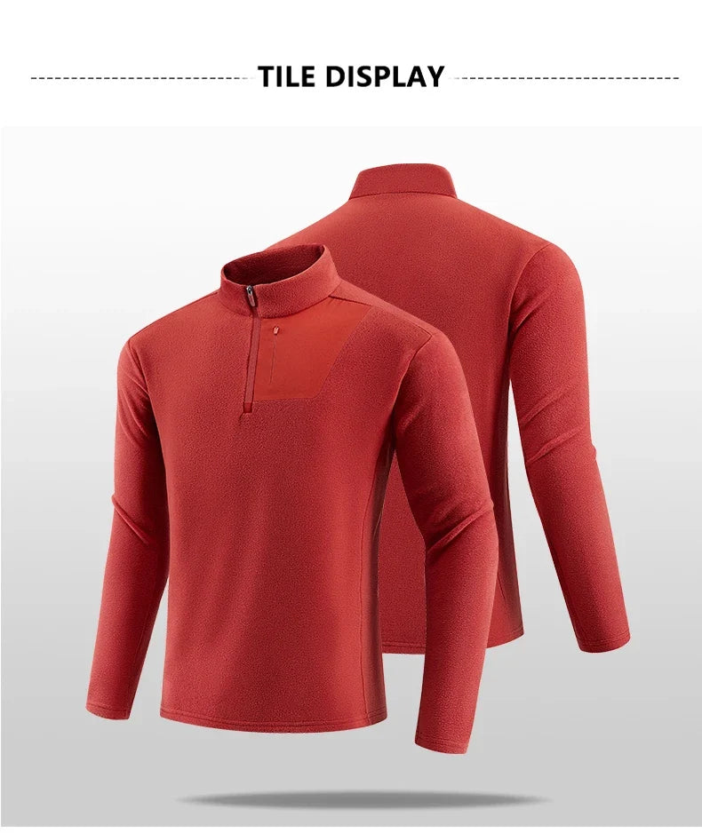 SBWL High-quality Outdoor Sports Inner Lining Autumn/Winter Warm Long-sleeved Stand-up Collar T-shirts Running Jackets Tops