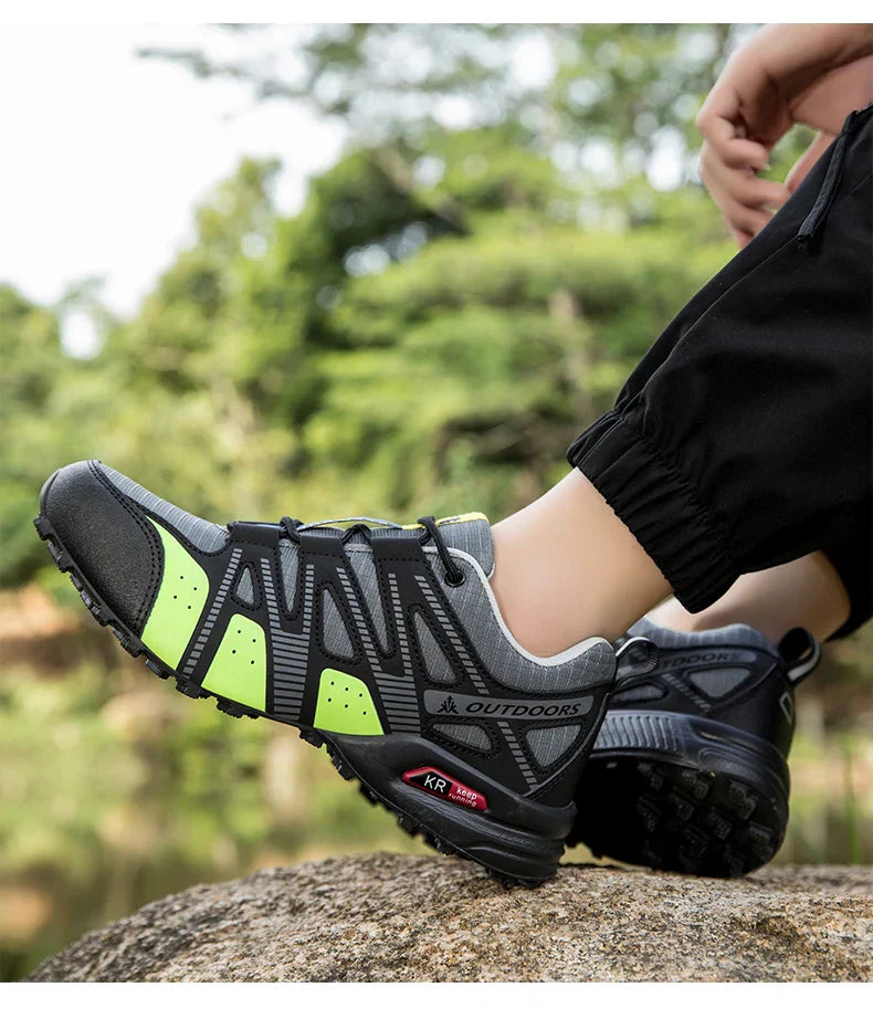 Men Women Hiking Shoes Waterproof Outdoor Trainers Lace-up Climbing Trekking Sneakers Mountain Walking Hunting Tactical Sneakers