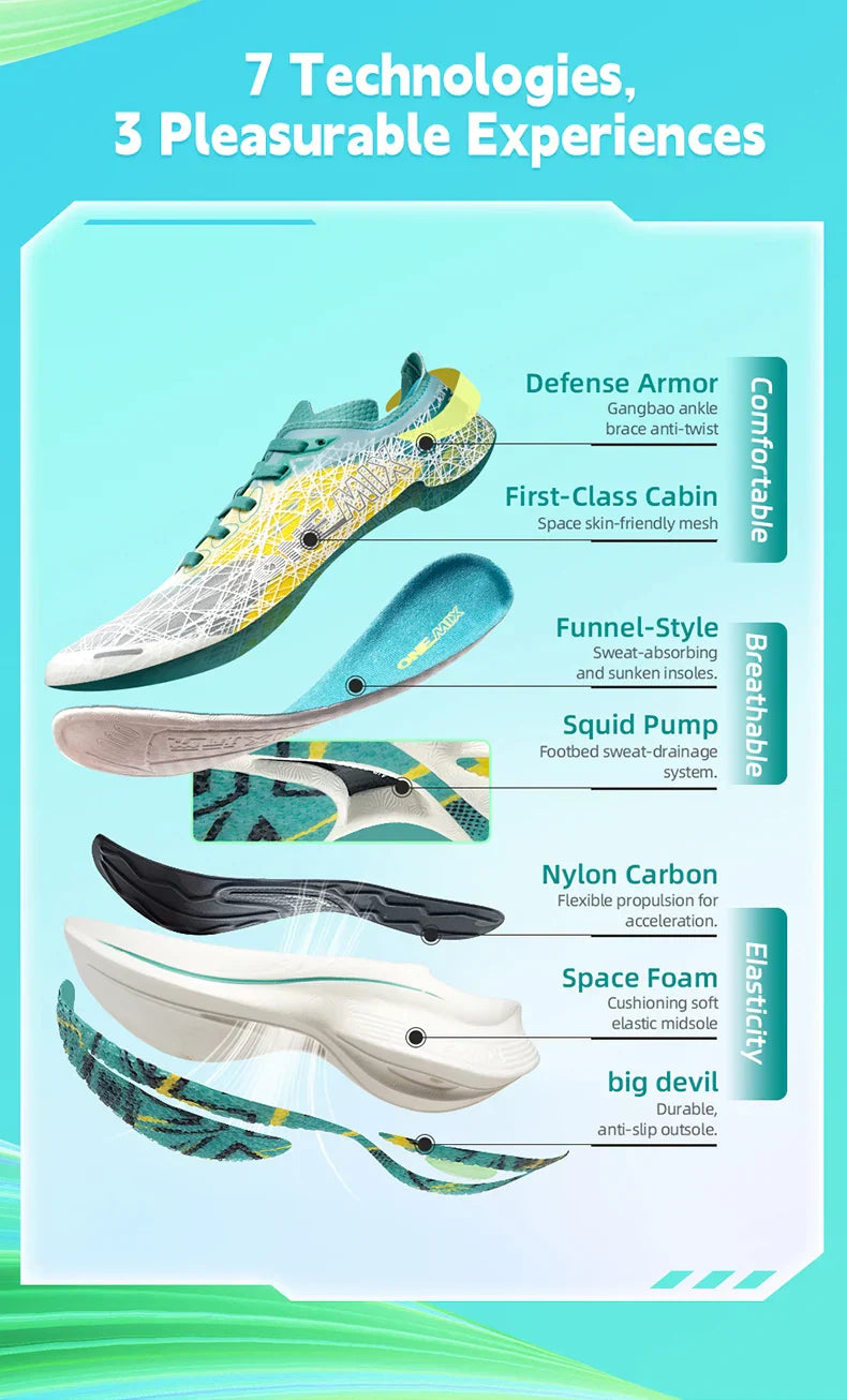 Carbon Plate Running Shoes Shock Absorption Ultra-light Sports Shoes