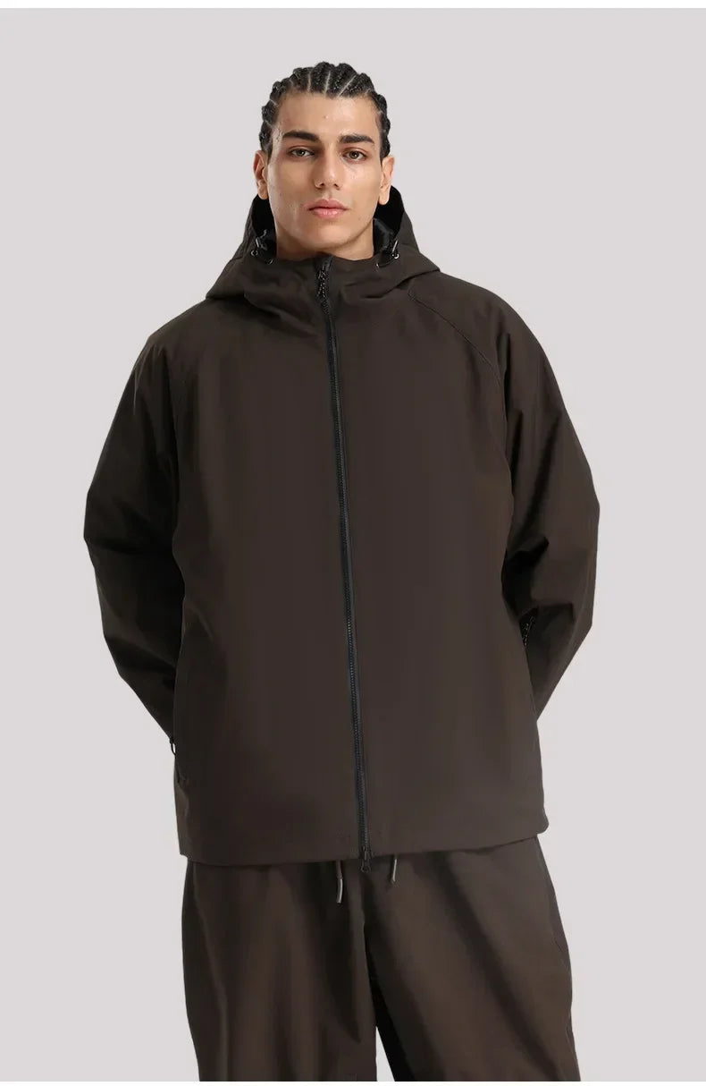 SNOW Winter Ski Jacket Men Waterproof Insulated Snow Tops Super Loose Snowboard Clothes Breathable Windproof Skiing Hoodies