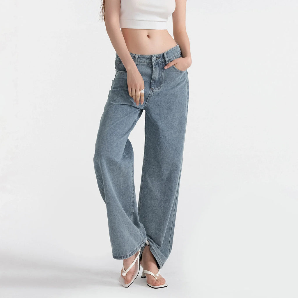 Women Solid Color Loose Long Pants