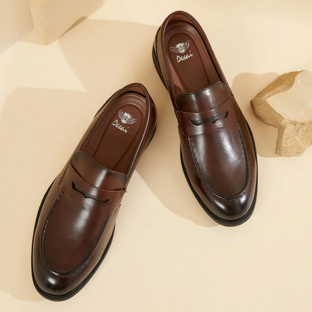 Fashion New Arrival One-Strap Over-the-Waterloo Loafers Business Formal Classic Breathable Men's Leather Shoes Round-Toe Versati