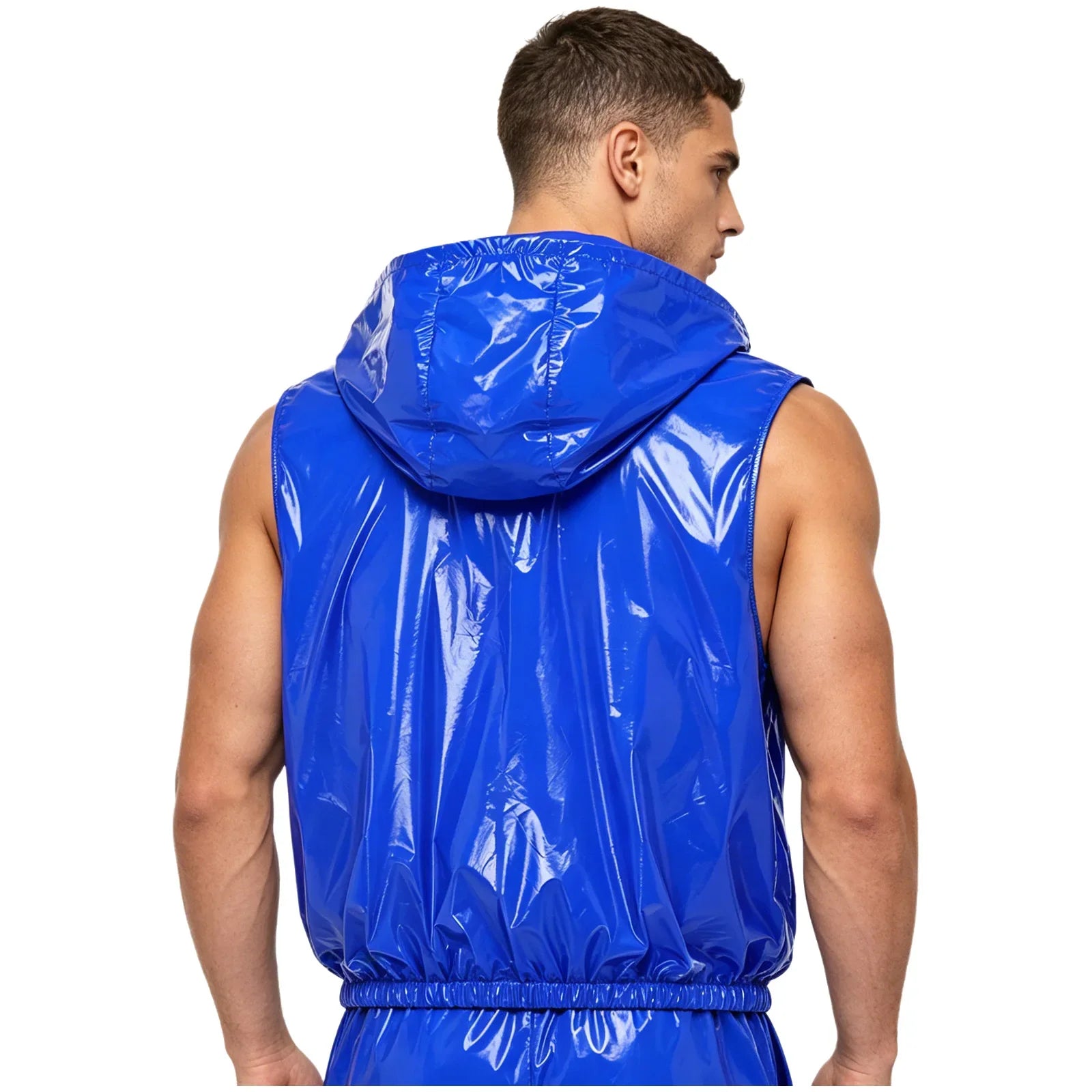 Mens Waterproof Hooded Jacket Tops Breathable Raincoat Waterproof Windproof Outdoor Biking Fishing Jacket Hood Outerwear