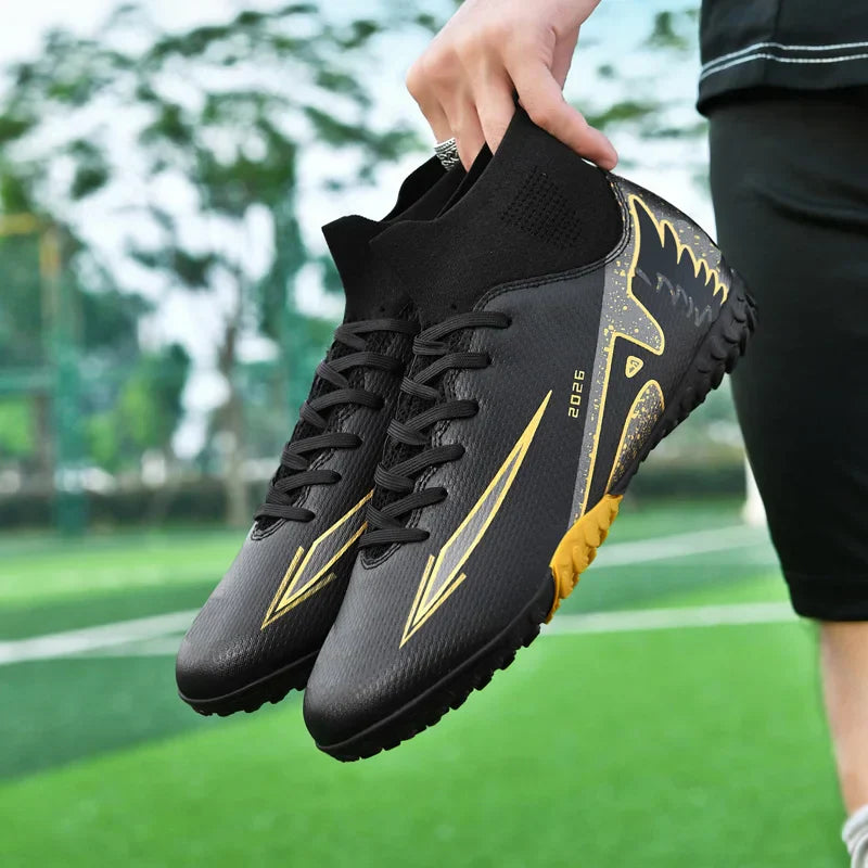 New Men Soccer Shoes Outdoor High Ankle Non-Slip Sports Shoes Ultralight Indoor Football Boots High-quality Futsal Non-Slip