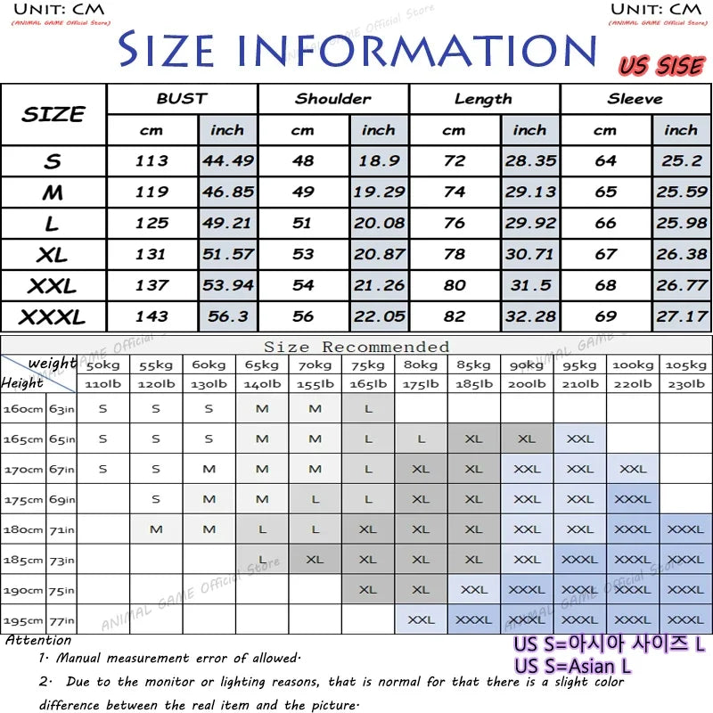 Animal Game Casual Hoodies for Men Heavyweight Fleece Sweatshirt Thick Sherpa Lined Hooded Zipper Jacket Thick Streetwear Coats