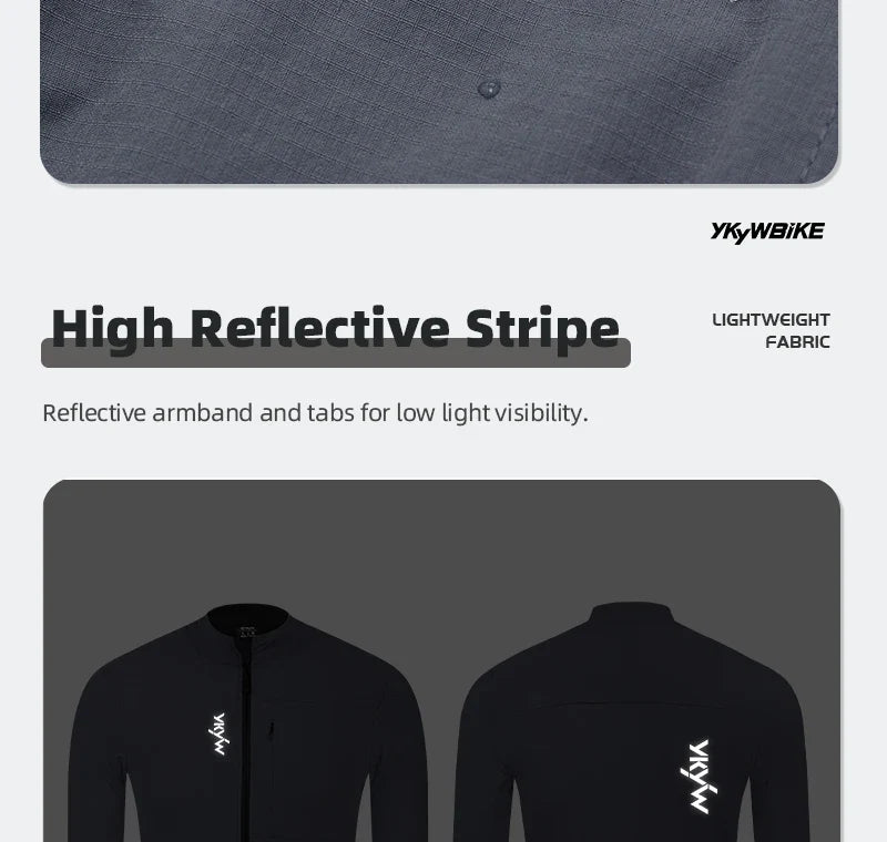 Men's Cycling Jacket 10-20°C Waterproof Windproof Bicycle Windbreaker Warmth Fleece Road Bike Jacket Cycling Clothing