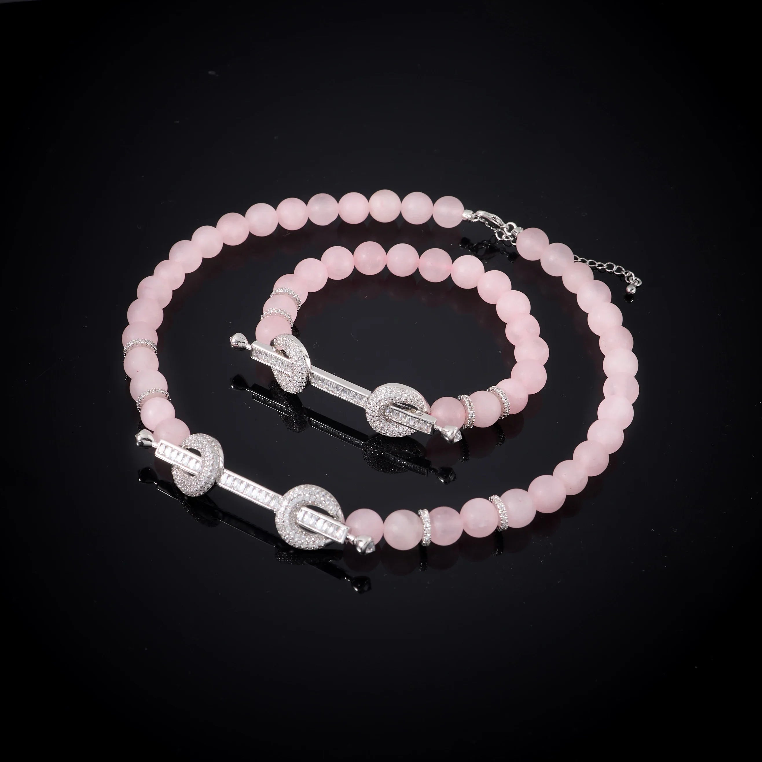 015810 Beaded Choker for Women Color Natural Stone Necklace Set Daily Wear Ceremony Engament Cocktail Party Jewelry Accessories