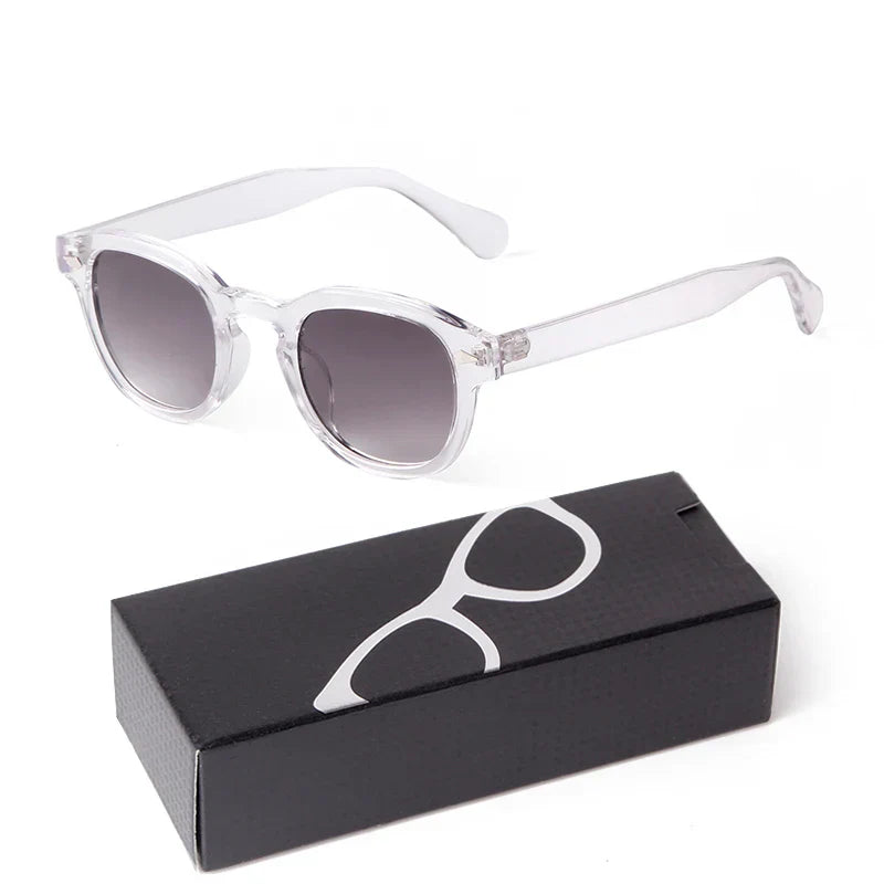 Fashion Gradient Blue Small Round Sunglasses for Women Men Brand Designer Vintage Tortoise Square Sun Glasses Lunettes De Soleil