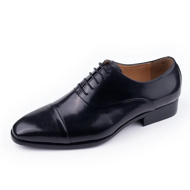High Quality Handmade Mens Oxford Leather Shoes Inner Suture Genuine Leather Men Dress Shoes Business Formal Leather Shoes