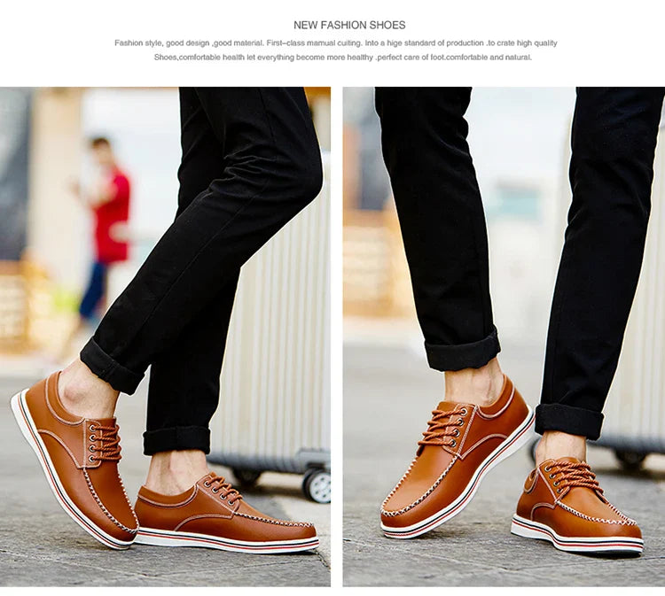 Men's casual business shoes flat shoes men's shoes handmade casual shoes British business people dress casual shoes plus size 47