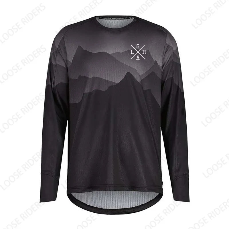 Men's Motorcycle Lrga Jersey MTB BMX Mountain Bike T-Shirt Long Sleeve Downhill Loose Rider Jersey MX Endurance Race Clothing