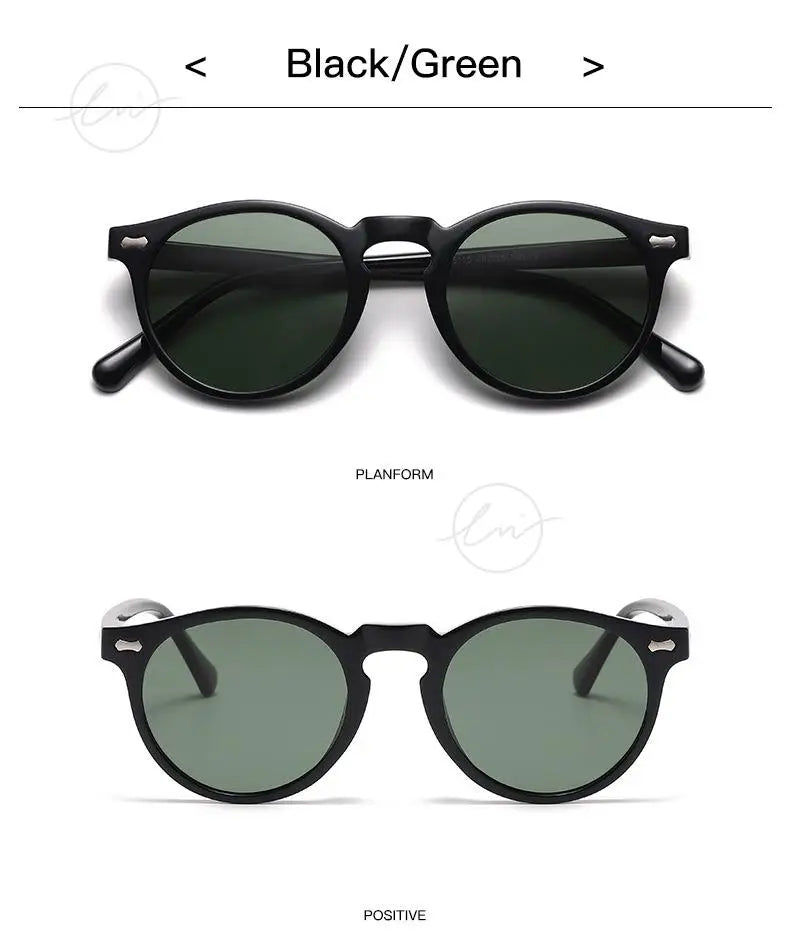 Retro Round Polarized Sunglasses Women Men Classic Leopard Frame Driving Shades Vintage Sun Glasses Unisex UV400 Gafas De Sol