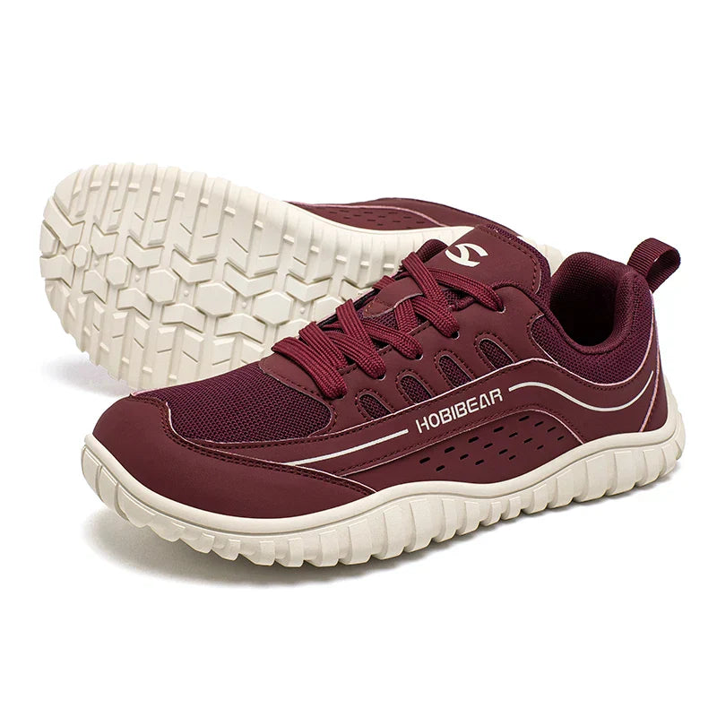 Unisex Wide Toe Sneakers Outdoor Travel Breathable Shoes Comfortable Lace Up Walking Sneakers