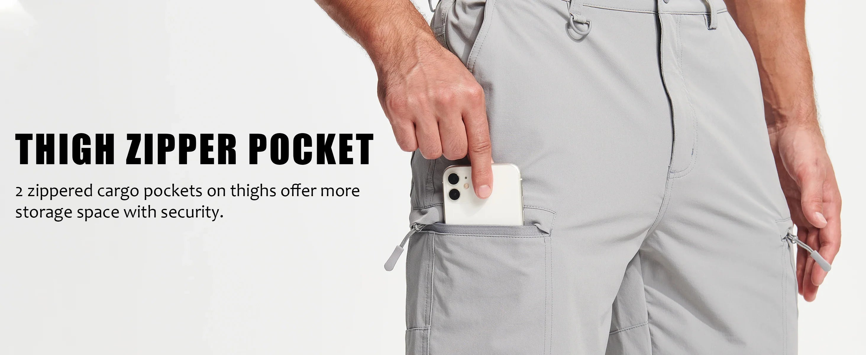 Waterproof Cargo Shorts Men's Summer Quick Dry Hiking Shorts Outdoor Multi-pockets Camping Training Work Shorts Man
