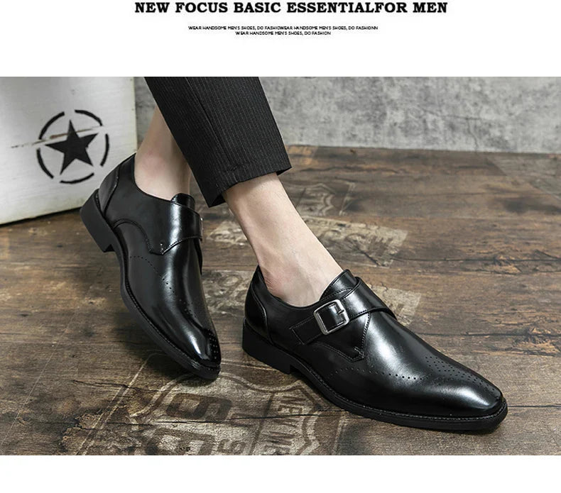 Leather Shoes For Man Loafers Casual Fashion Business Formal Shoes wedding Big Size Designer Shoes High Quality