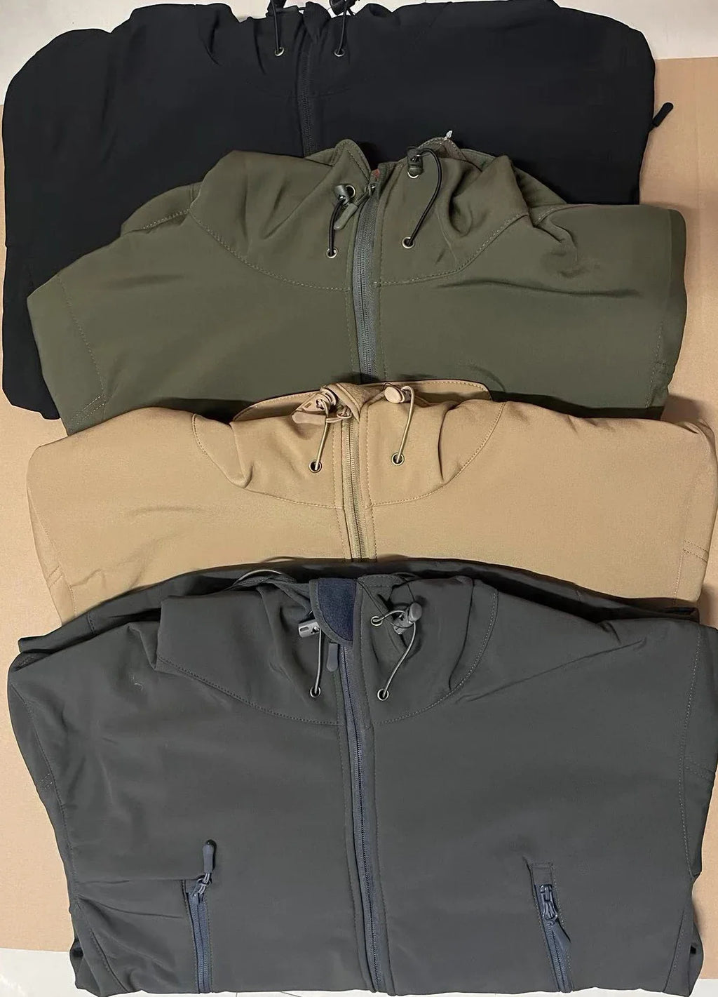 Men's Winter Autumn Warm Softshell Fleece Hood Cargo Jackets Camping Hiking Climbing Hunting Fishing Outdoor Windproof M-5XL