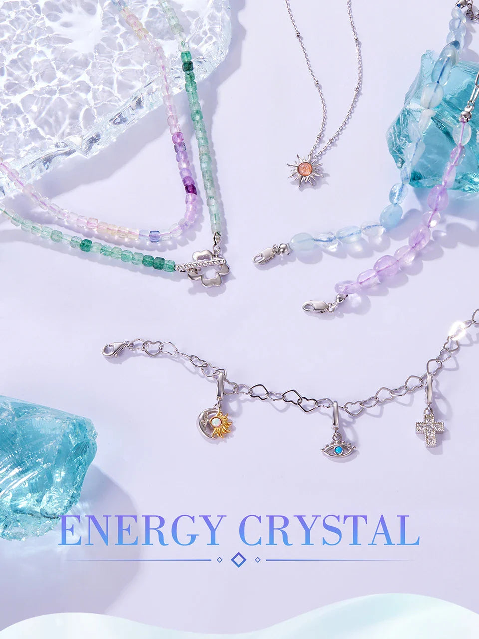 Lucky Strawberry Crystal Necklace Green Quartz Beads Chain Choker Colver Pendant Necklace Trendy Healing Women Jewelry