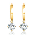 100% Real 0.5 Carat 5mm D Color Moissanite Diamond Drop Earrings Women’s S925 Silver Plated 18K Yellow Gold Tassel Earring
