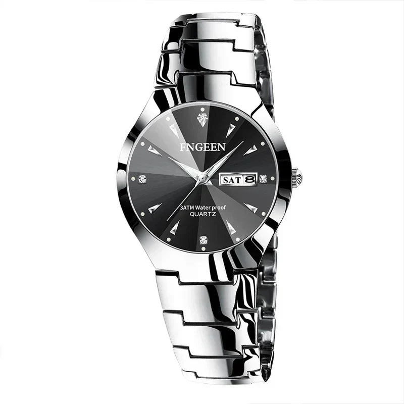 Relogio Feminino Couple Watch Men Quartz watch for Lovers Luxury Womens wristwatch Stainless Steel Waterproof