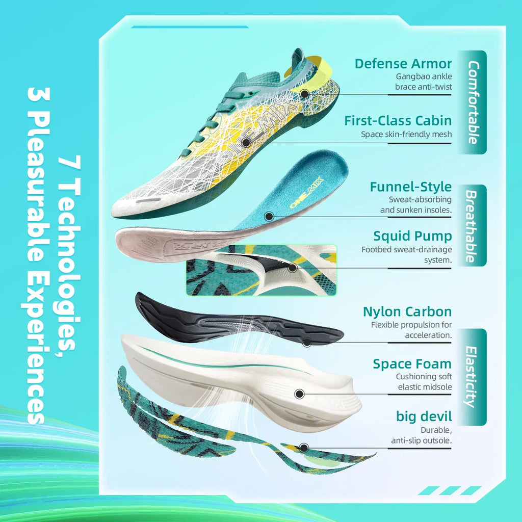 Carbon Plate Running Shoes Shock Absorption Ultra-light Sports Shoes