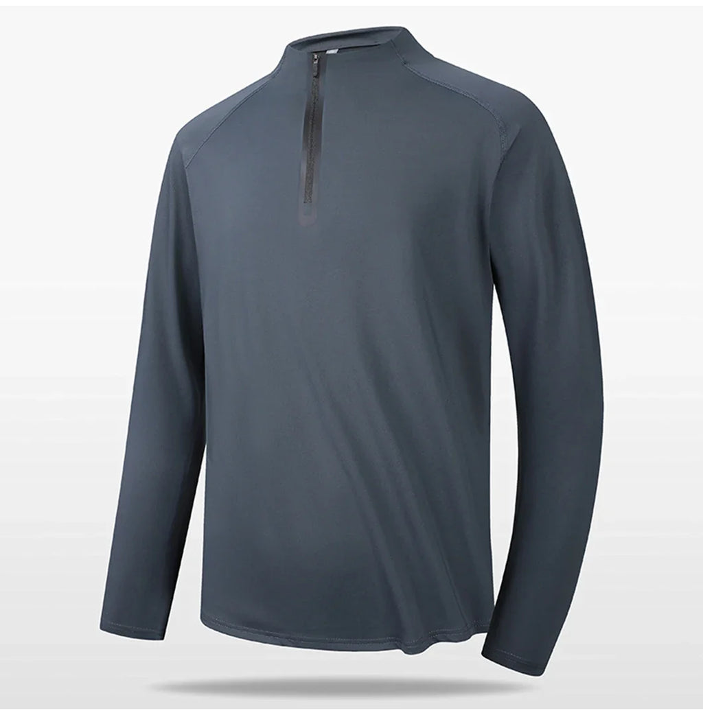 High Quality Mens Outdoor Hiking Golf Running Breathable Polo Shirt Office Casual Polo Long-Sleeved Sports Base Shirt Tops