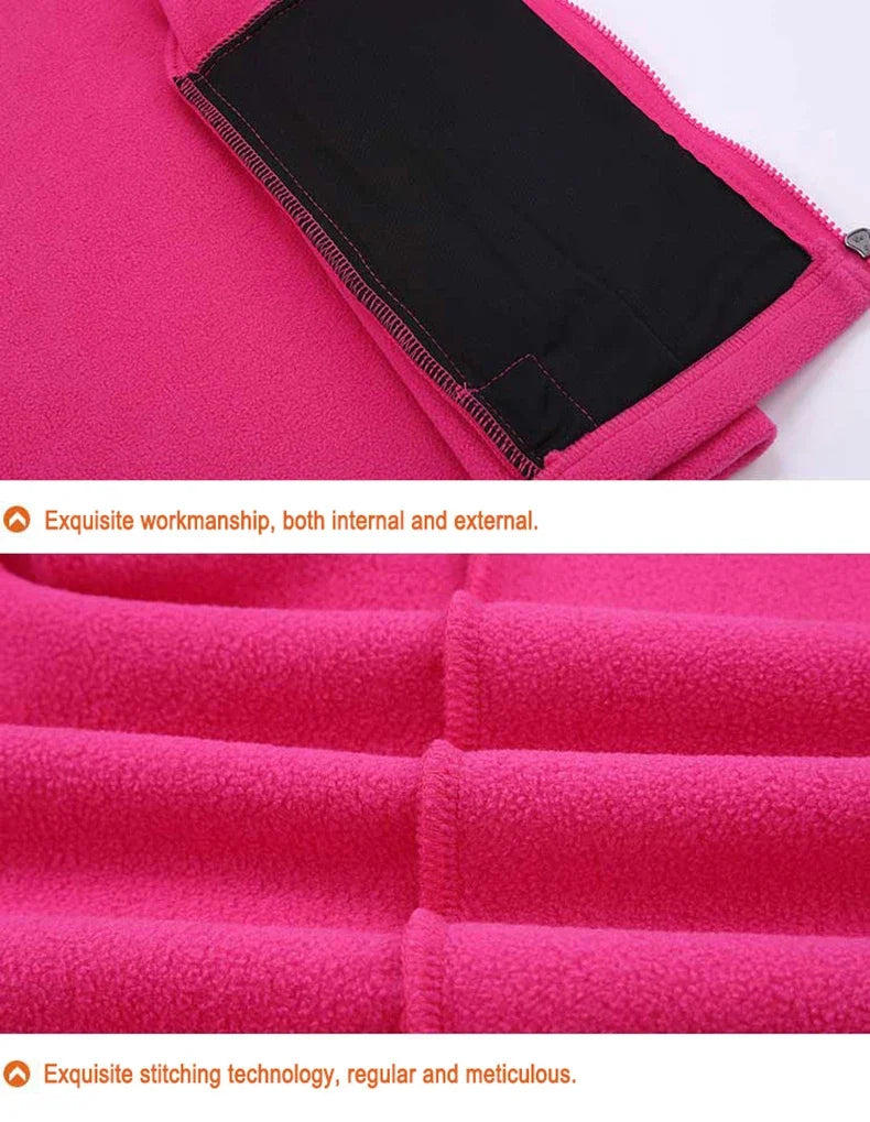 Winter Polar Fleece Jackets Women Windproof Thermal Soft Shell Jacket Outdoor Hiking Camping Skiing Climbing Warm Coat