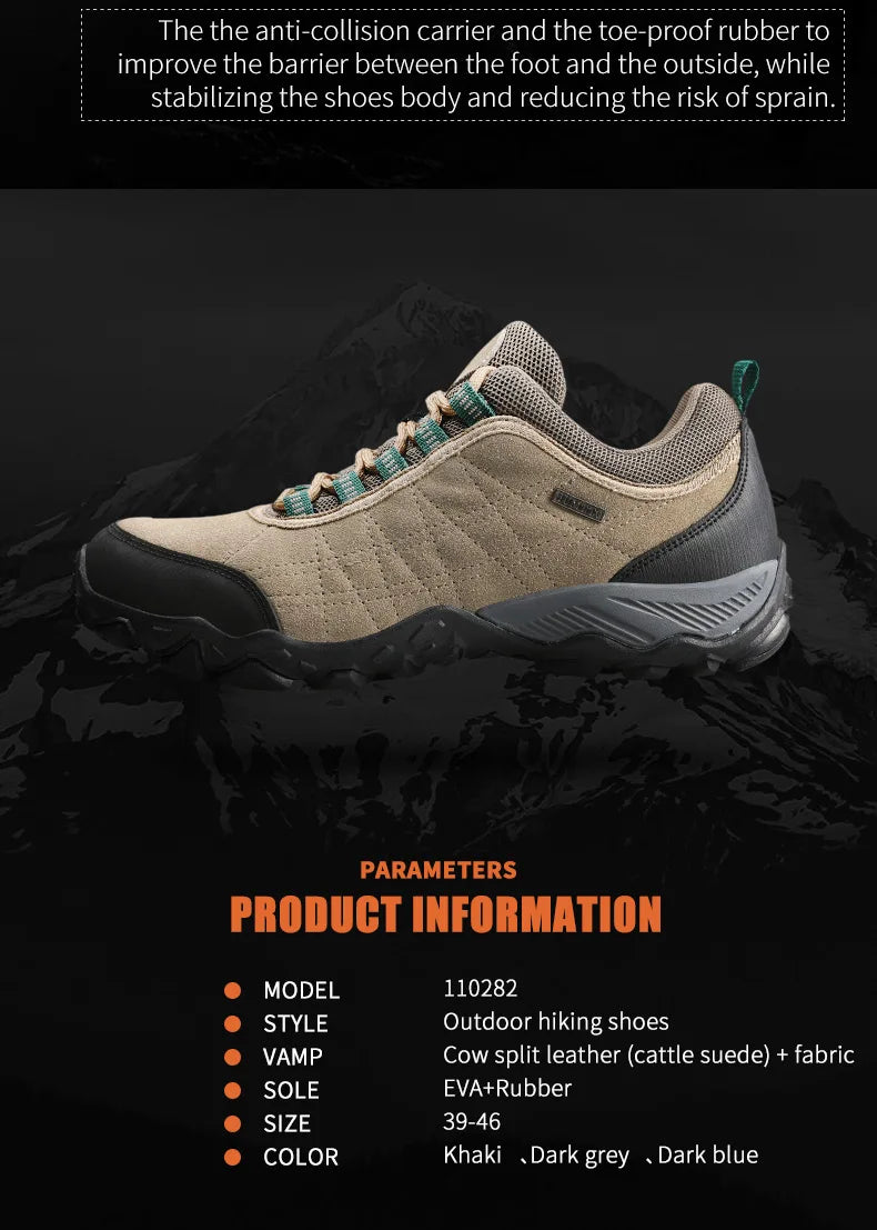 Hiking Shoes Mens Luxury Designer Winter Climbing Trekking Sneakers for Men Leather Outdoor Sports Work Man Shoes 110282A